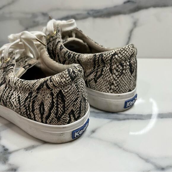 Keds | Women's Cream Black Snakeskin Memory Foam Jump Kick Shoes Sz 11 - Picture 7 of 7
